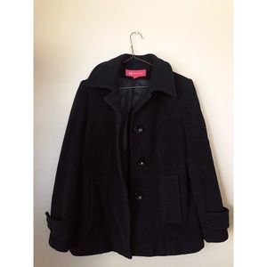 Anne Klein Black Wool Coat